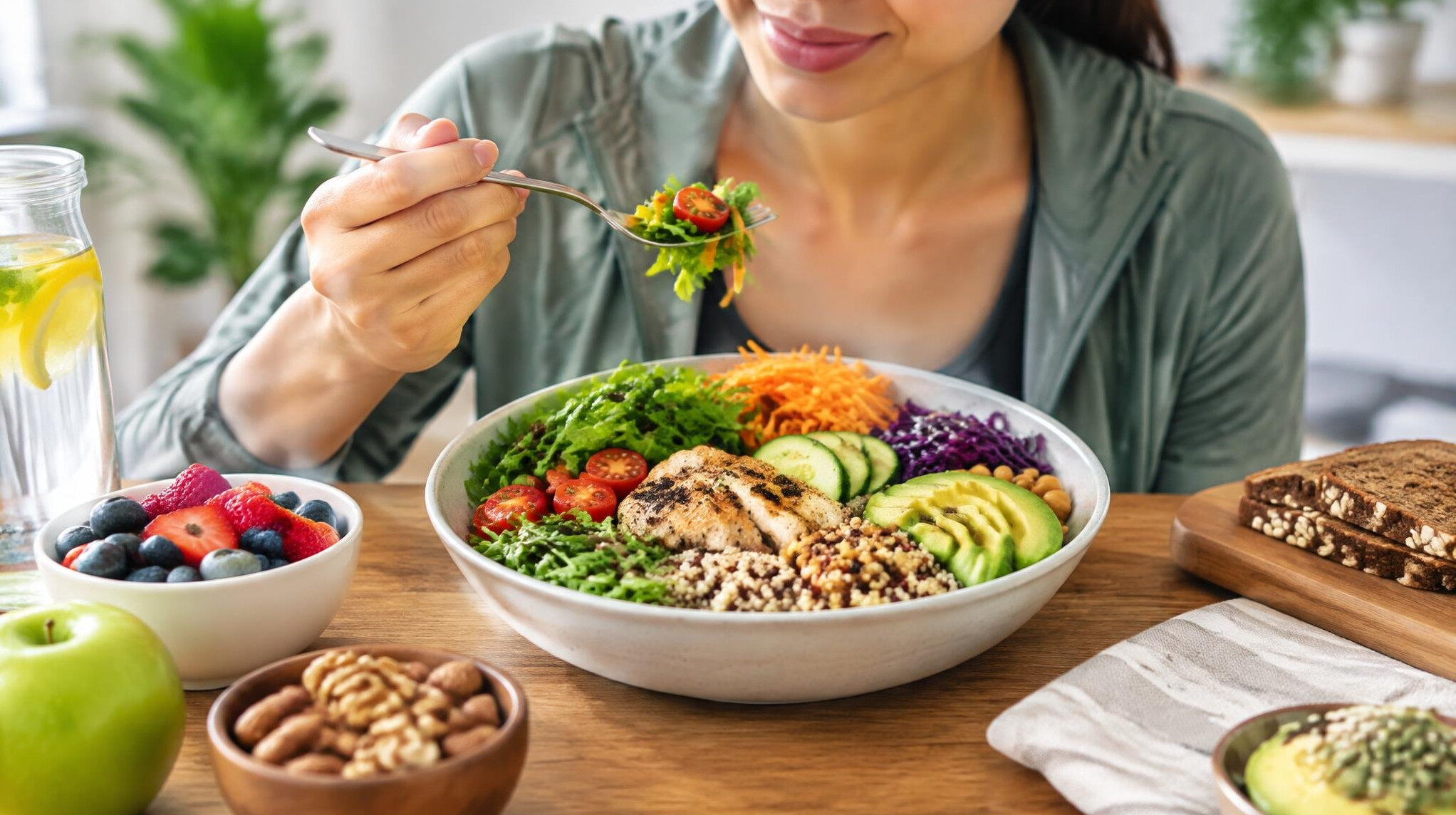 healthy balanced meal plate