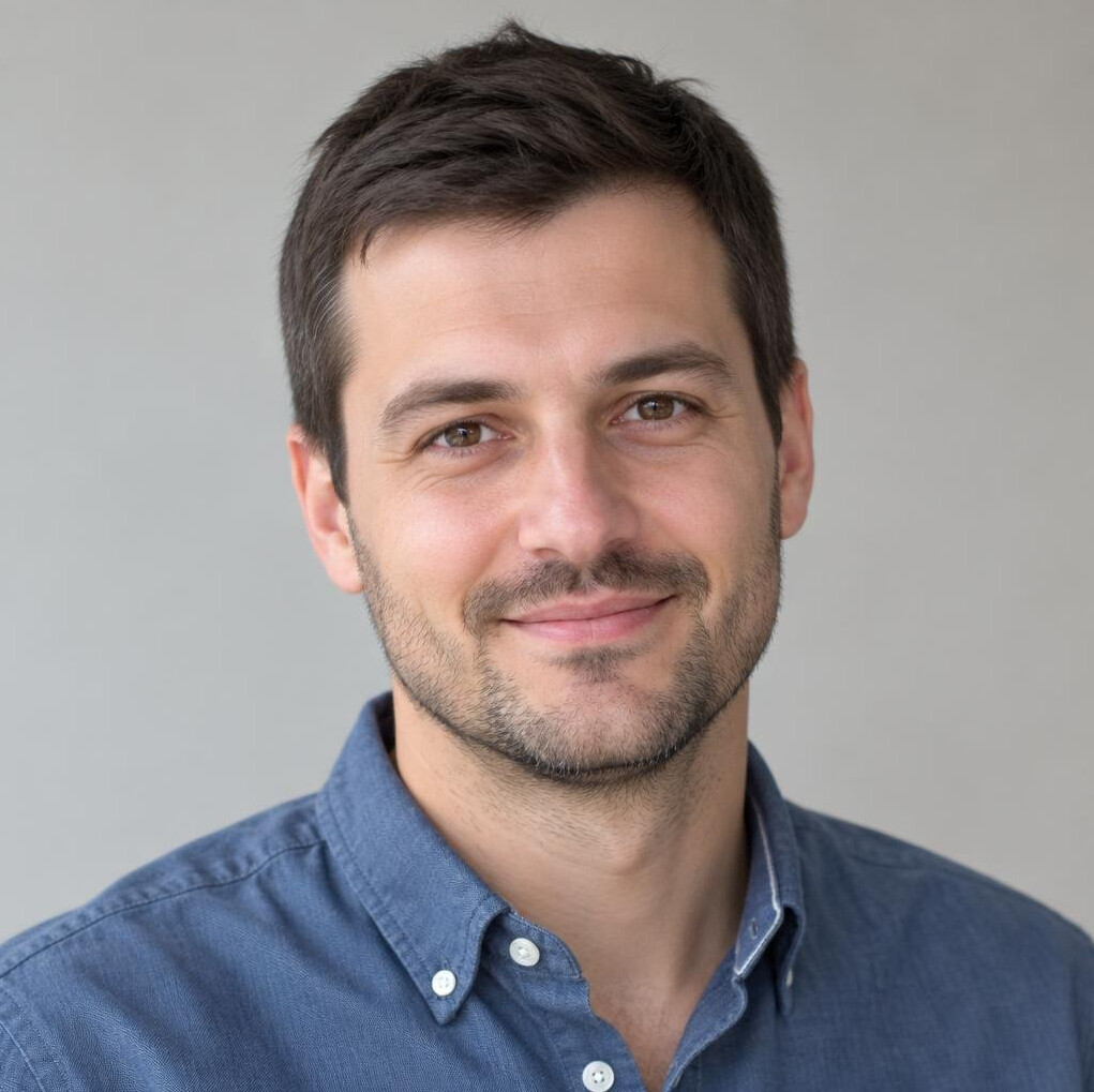 Portrait of a man with short hair